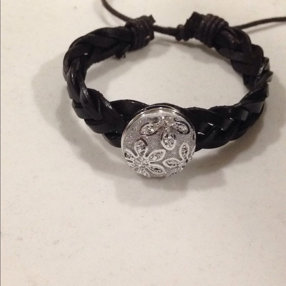 Brown leather bracelet